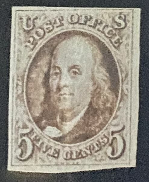 1 Mint, OG barely hinged 4 margins VF-Superb Reverse beautiful PSE Cert GP4/17 