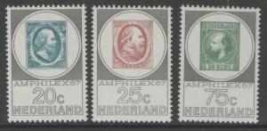 NETHERLANDS SG1035/7 1967 AMPHILEX STAMP EXHIBITION MNH