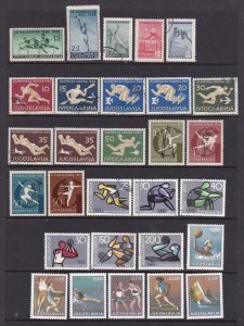 Yugoslavia a M or U lot with sports theme includes sets