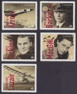 Canada 3172-3176 Canadian in Flights P set 5 stamps from booklet MNH 2019