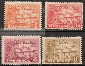 New Guinea SC# 1,3,4 & 7 Mint HInged