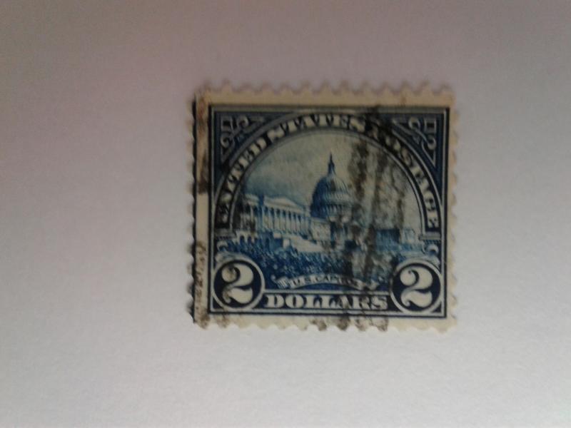 SCOTT # 572 $ 2.00 USED DESIREABLE REGULAR ISSUE  1922  SCV $16