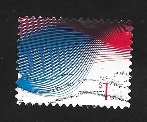 SC# 4953 - ($1.00) - Patriotic Waves - Used Single