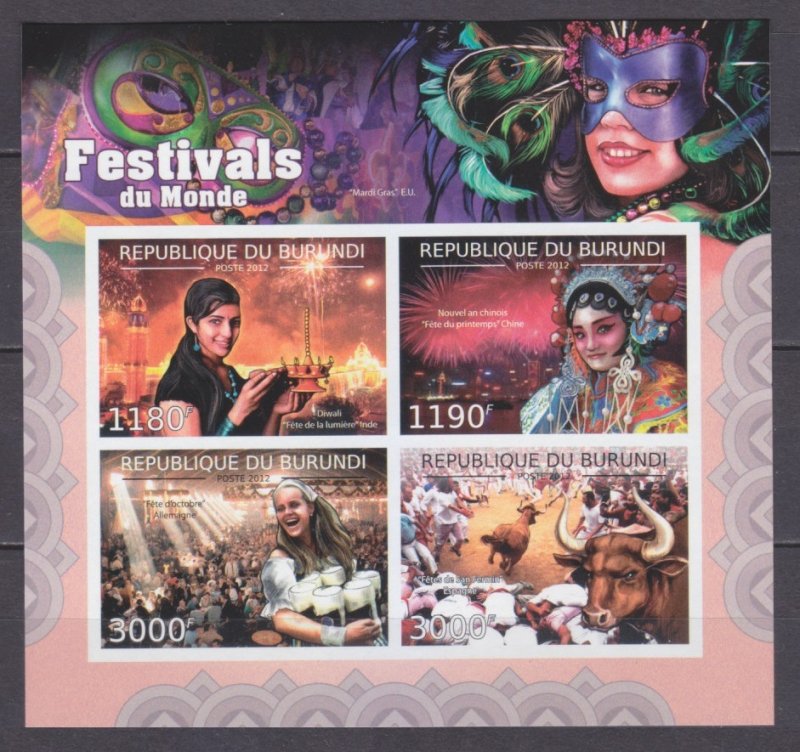 2012 Burundi 2710-2713KLb Festivals around the world 20,00 €