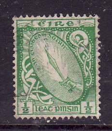 Ireland-Sc#106- id9-used 1/2p Sword of Light-1941-