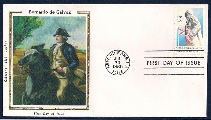 UNITED STATES FDC 15¢ Gen Bernardo de Galvez 1980 Colorano