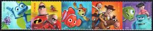 SC#4681a (45¢) Disney-Pixar Characters Strip of Five MNH  