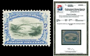 Scott 297 1901 5c Pan-American Issue Mint F-VF OG NH with PSE CERTIFICATE!