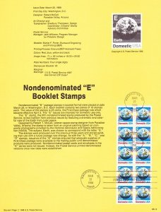 US SP785 Nondenominated E Booklet Souvenir Page #2282a