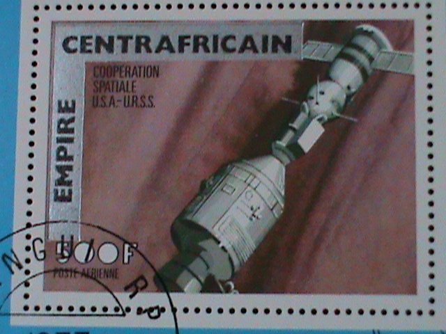 ​CENTRAL AFRICAN- COOPRATION SPACE PROGRAMS-USA & USSR FANCRY CANCEL S/S VF
