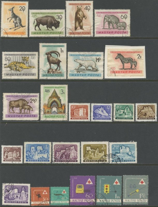 HUNGARY Sc#1346//B223 1961 Year in Mostly Complete Sets Used