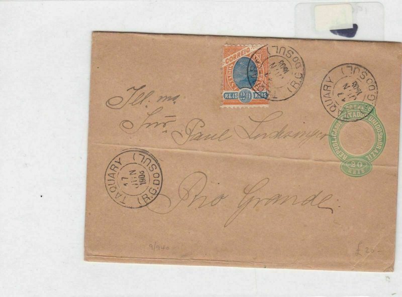 Brazil 1908 stamp cover Ref 9007