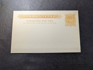 Mint British Mashonaland Postal Stationery Postcard Three Halfpence Denomination