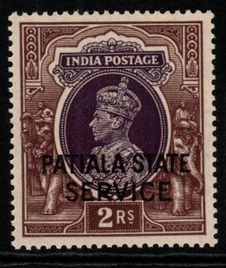 INDIA-PATIALA SGO67 1939 2r PURPLE & BROWN MNH