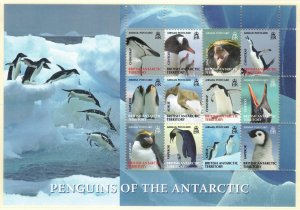 BRITISH ANTARCTIC 2008 Penguins of the Antarctic S/S; Scott C4, SG 474a; MNH