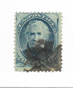 U.S. #179 The 1875 Z.Taylor 5 Cent Used CV $27.50