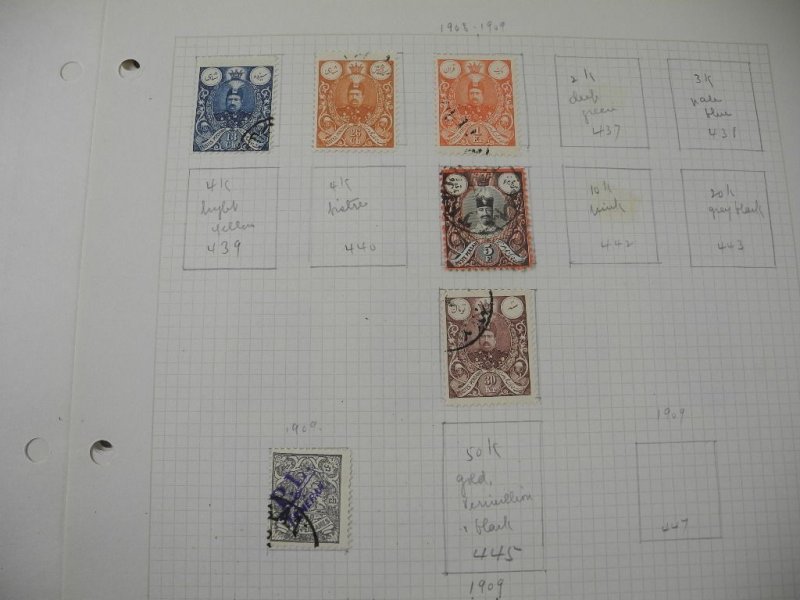 PERSIA, Excellent Stamp Collection hinged on pages