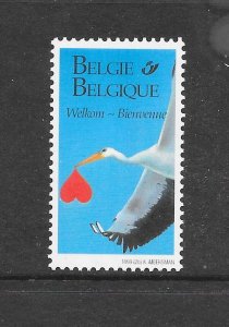 BIRDS - BELGIUM #1717 STORK MNH