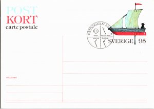 Sweden, Worldwide Government Postal Card, Ships