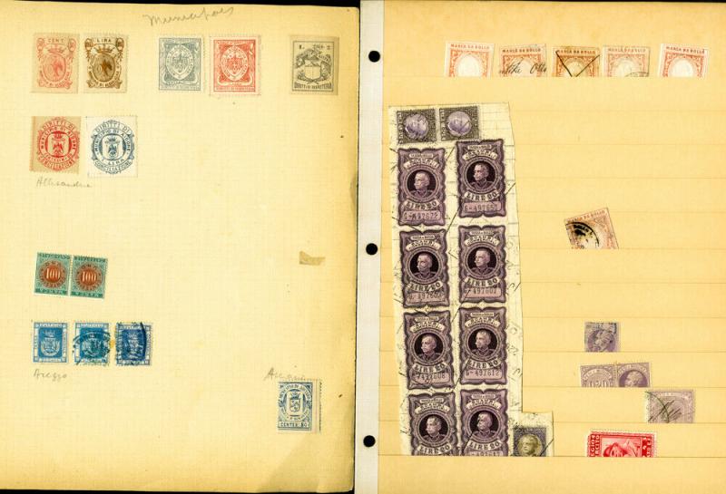 Italy Stamps Revenues 69x 1870's Vintage of municipals