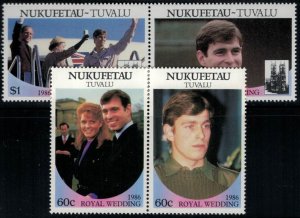 ZAYIX Royal Wedding Andrew & Fergie MNH Tuvalu -Nukufetau 63-65 030822-SM22M