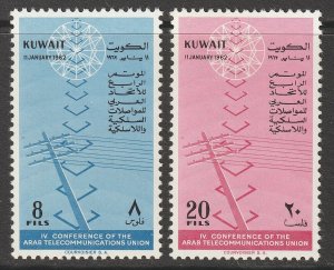 EDSROOM-11987 Kuwait 173-174 LH 1962 Complete Telecommunications