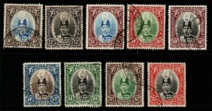 MALAYA KEDAH SG60/8 1937 DEFINITIVE SET FINE USED