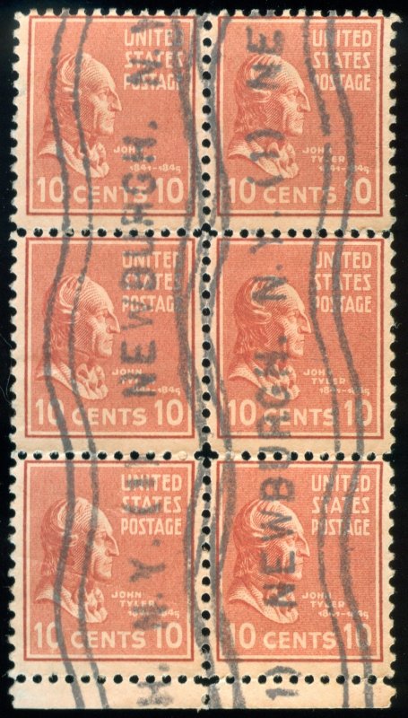 US Scott 815 Block of 6 Used NH