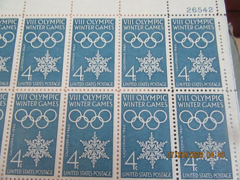 SCOTT 1146 4 CENT OLYMPIC WINTER GAMES  1960