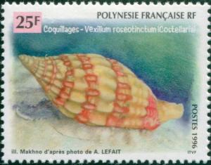 French Polynesia 1996 Sc#681,SG751 25f Ribbed Mitre MNH