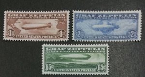 MOMEN: US STAMPS #C13-C15 GRAF ZEPPELIN **REPRODUCTION** LOT #34187