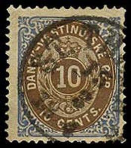 DANISH WEST INDIES 10a  Used (ID # 37536)