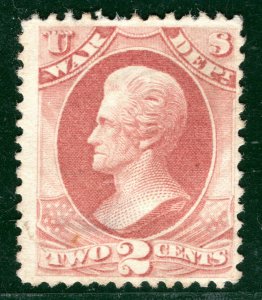 USA Official Scott.O84 2c Rose *WAR DEPARTMENT* Mint MNG Cat $125- YELLOW157