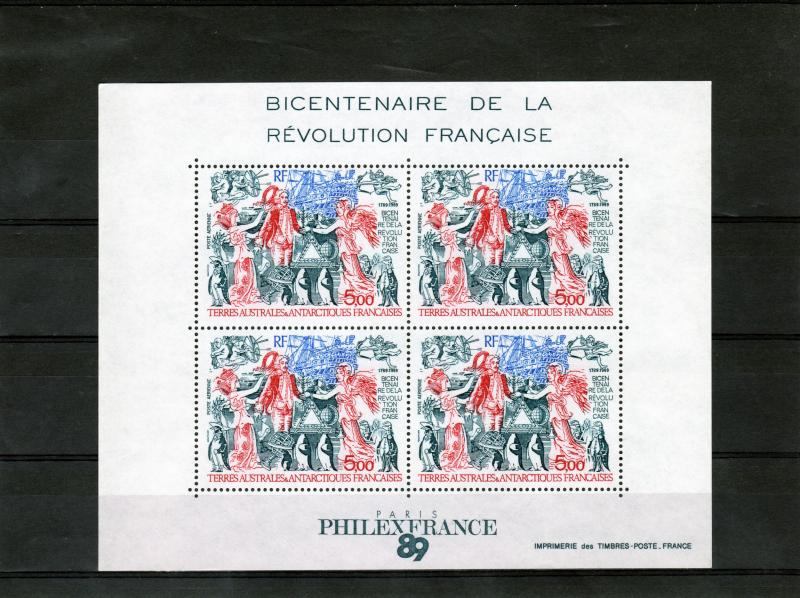 FSTA/TAAF 1989 Sc#C107 French Revolution Bicentenary SS (1) MNH VF