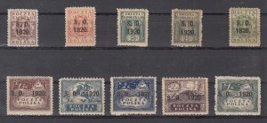 Eastern Silesia Scott #41-50 MH Note