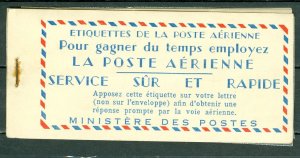 AIR FRANCE  CPLT BKLT... AIRMAIL  LABELS ... (4) SHEETS + INTERLEAVES