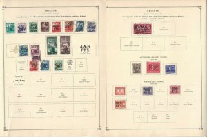 Trieste Stamp Collection on 16 Scott International Pages, 1947-1954, JFZ