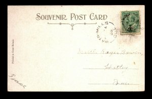 Canada 1909 Ways Mills QC Split Ring Cancel Card - L27871