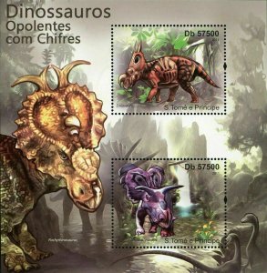 Spectacular Horned Dinosaurs Stamp Einiosaurus Medusaceratops S/S MNH #4834-4835 
