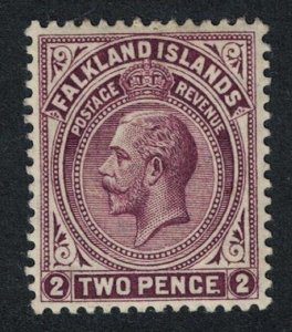 Falkland Is. George VI Two Pence Wmk Crown CA 1912 MH SG#62