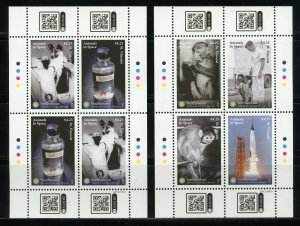 ST.VINCENT 2021 SMITHSONIAN ANIMALS IN SPACE SET OF TWO SHEETS MINT NH