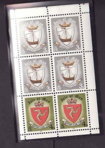 Isle of Man-Sc#146c- id7-unused NH pane-Ships-imprint 1980-