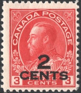 Canada SC#140 2¢ King George V: Surcharged (1926) MNH