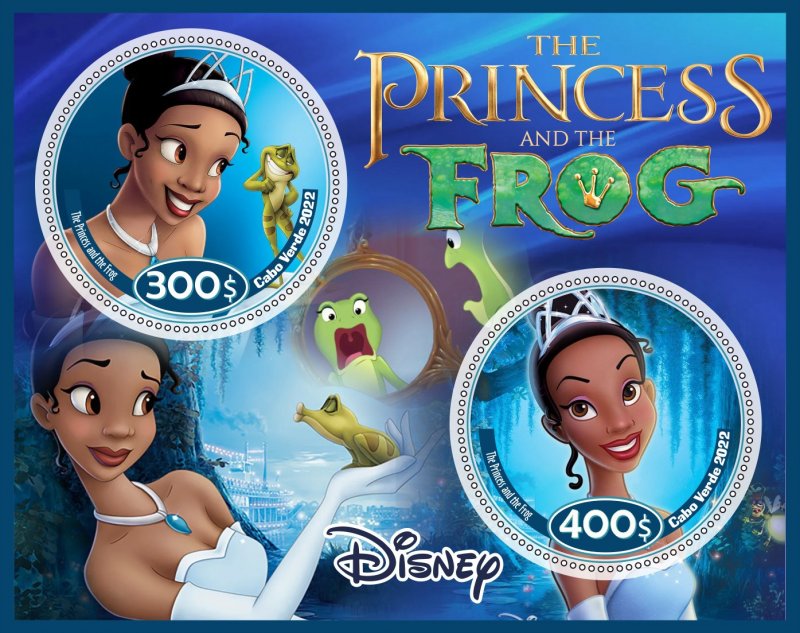 Stamps.Disney , The Princess and the Frog 1+1 sheets 2022 year NEW perforated