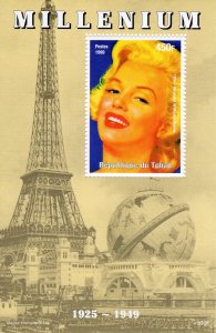 Chad 1999 Sc#808a Marilyn Monroe Birth 1926 Souvenir Sheet Perforated (1) MNH