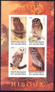 BURUNDI 2009 BIRDS OISEAUX VOGEL UCCELLO AVES IMPERFORATED