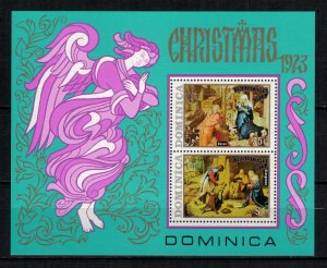 Dominica #380a* NH  CV $1.30  Christmas 1973 Souvenir Sheet