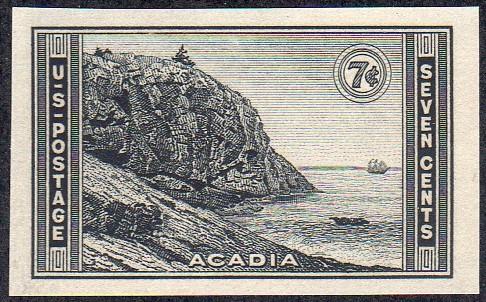 United States 762 - Mint-NH - 7c Acadia Nat'l. Park (Imperf) (1934)