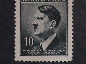 ​CZECHOSLOVAKIA-1942 SC#62 ADOLF HITLER- BOHEMIA & MORAVIA-MNH VF 80 YEARS OLD