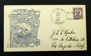 US Naval Cover USS Perry US #635a Sep 10, 1934  At Sea West Coast SUNK WWII